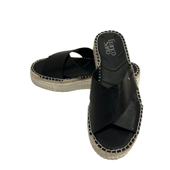 Franco Sarto Shoes - Black Franco Sarto Birch Slide Platform Sandal Women’s Size 8